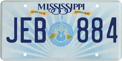 MS license plate JEB884