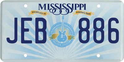 MS license plate JEB886