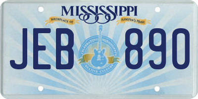 MS license plate JEB890