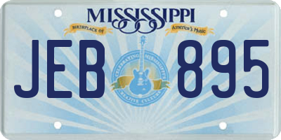MS license plate JEB895