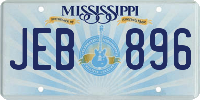 MS license plate JEB896