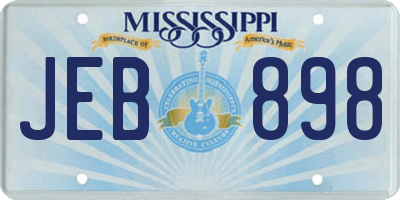MS license plate JEB898