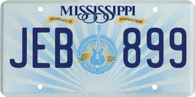 MS license plate JEB899