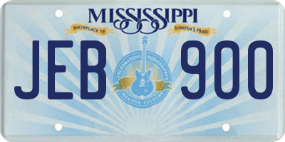 MS license plate JEB900