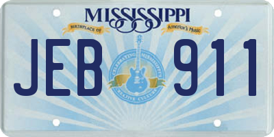 MS license plate JEB911