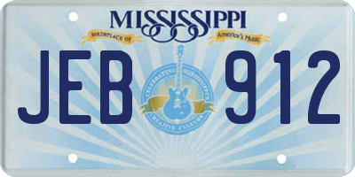 MS license plate JEB912