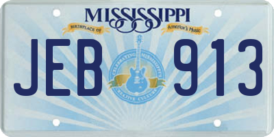 MS license plate JEB913