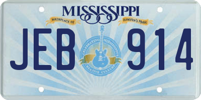 MS license plate JEB914