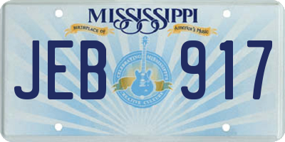 MS license plate JEB917