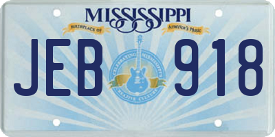MS license plate JEB918