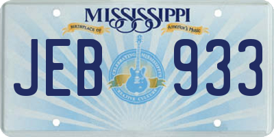 MS license plate JEB933