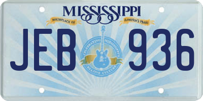 MS license plate JEB936