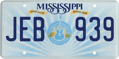 MS license plate JEB939