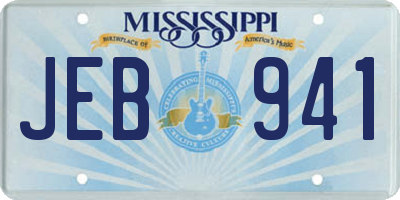 MS license plate JEB941