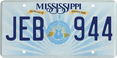 MS license plate JEB944