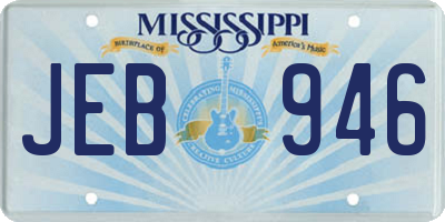 MS license plate JEB946