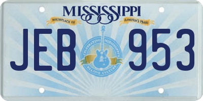 MS license plate JEB953