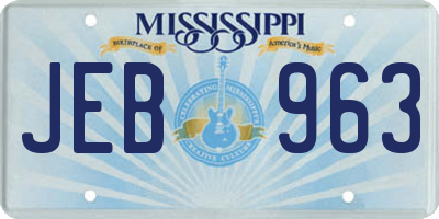 MS license plate JEB963