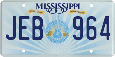 MS license plate JEB964