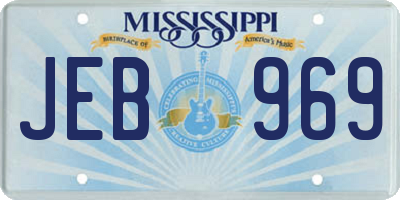 MS license plate JEB969