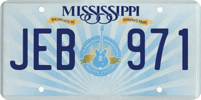 MS license plate JEB971