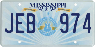MS license plate JEB974