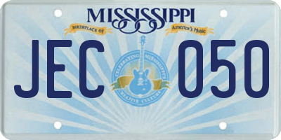 MS license plate JEC050