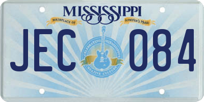 MS license plate JEC084