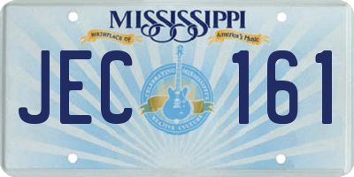 MS license plate JEC161