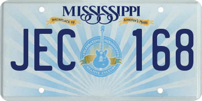 MS license plate JEC168