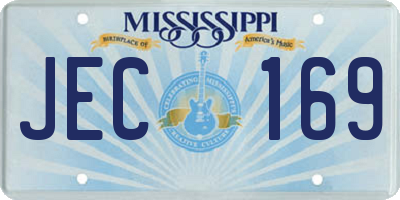 MS license plate JEC169