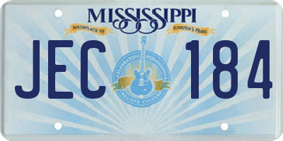 MS license plate JEC184