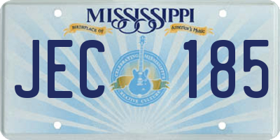 MS license plate JEC185
