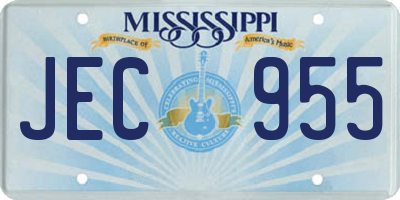 MS license plate JEC955