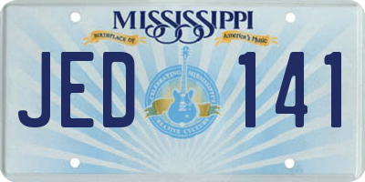 MS license plate JED141