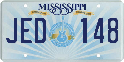 MS license plate JED148