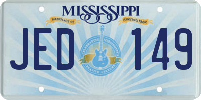 MS license plate JED149