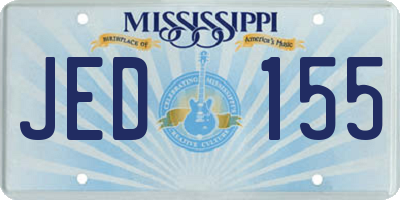MS license plate JED155