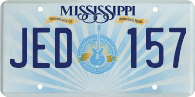 MS license plate JED157