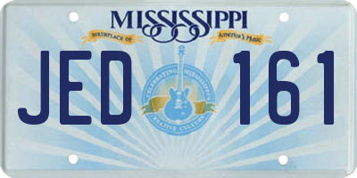 MS license plate JED161
