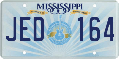 MS license plate JED164