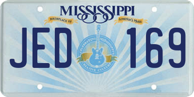 MS license plate JED169