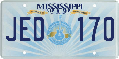 MS license plate JED170