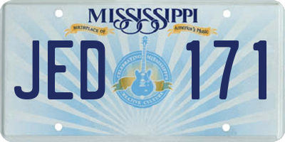 MS license plate JED171