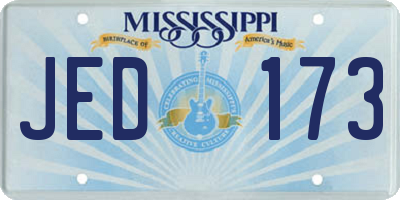 MS license plate JED173