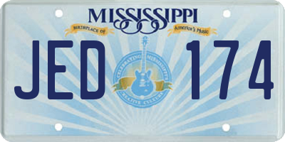 MS license plate JED174