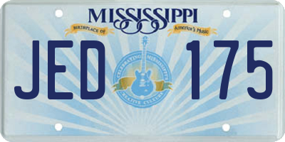 MS license plate JED175