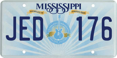 MS license plate JED176