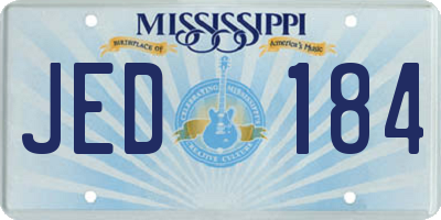 MS license plate JED184