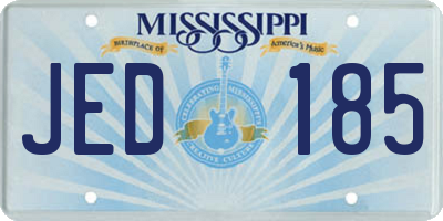 MS license plate JED185